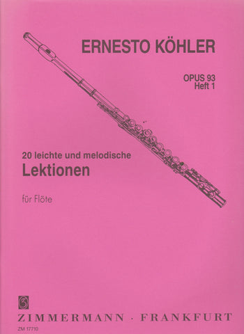 20 easy and melodic lessons for transverse flute, booklet 1