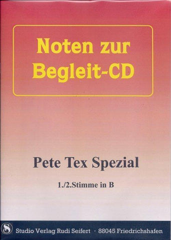 Musiknoten zu Pete Tex - Spezial (Begleit-CD) arrangiert/komponiert von Rudi Seifert (CD) - Musikverlag Seifert
