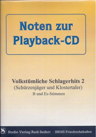 Musiknoten zu Volkstümliche Schlagerhits 2 (Noten zur Begleit-CD) arrangiert/komponiert von Rudi Seifert (Sammelheft) - Musikverlag Seifert