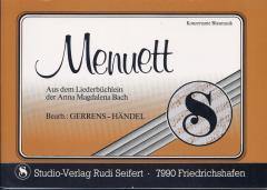 Musiknoten zu Menuett arrangiert/komponiert von Johann Sebastian Bach (Einzelausgabe) - Musikverlag Seifert